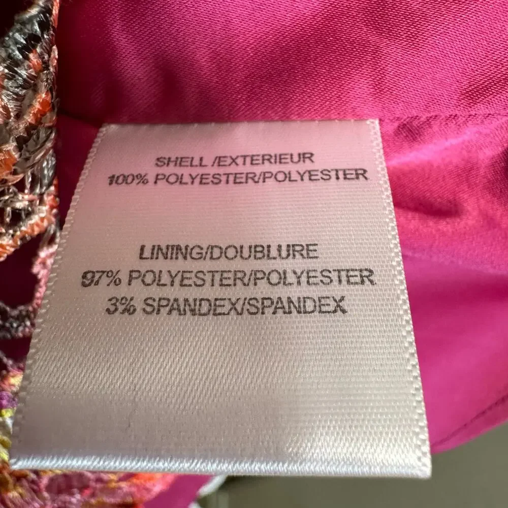 Belle Badgley Mischka Lace Pink Floral Ombre Dress Women's 8 - Picture 12 of 13